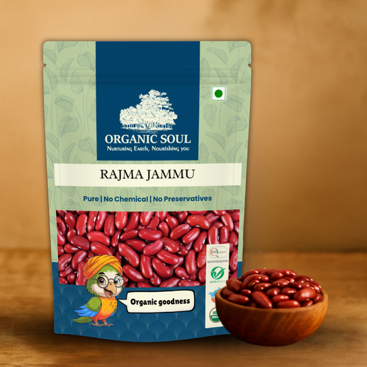 Organic Soul Rajma Jammu – 500gm | 100% Certified Organic | Non-GMO | Unpolished